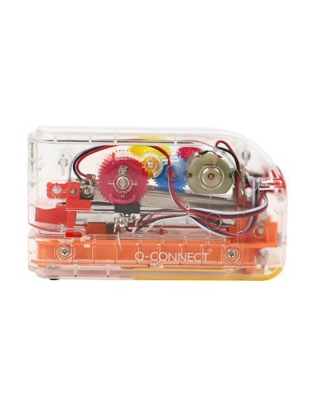 GRAPADORA ELECTRICA Q-CONNECT PLASTICO TRANSPARENTE MECANISMO DE COLORES CAPACIDAD 20 HOJAS USA GRAPAS