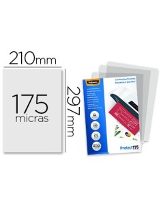 BOLSA DE PLASTIFICAR FELLOWES BRILLO DIN A4 175 MICRAS PACK 100 UNIDADES