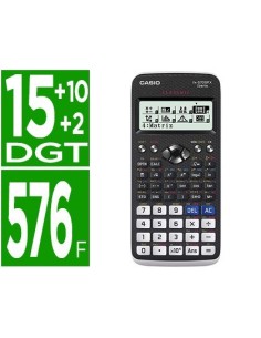 CALCULADORA CASIO FX-570SPX II CLASSWIZ CIENTIFICA 576 FUNCIONES 9 MEMORIAS 15+10+2 DIGITOS CODIGO QR CON TAPA