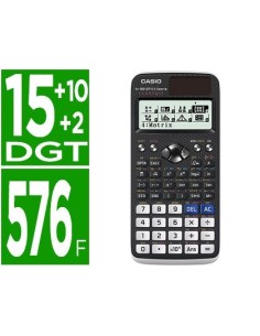 CALCULADORA CASIO FX-991SPX II CLASSWIZZ CIENTIFICA 576 FUNCIONES 9 MEMORIAS 15+10+2 DIGITOS CODIGO QR CON TAPA