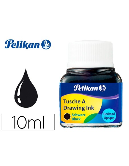 TINTA CHINA PELIKAN NEGRA BOTE DE 10 ML
