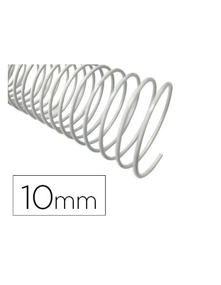 ESPIRAL METALICO Q-CONNECT BLANCO 64 5:1 10 MM 1MM CAJA DE 200 UNIDADES