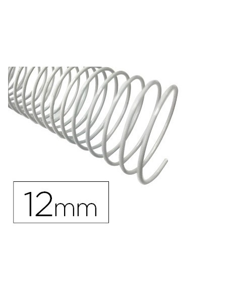 ESPIRAL METALICO Q-CONNECT BLANCO 64 5:1 12 MM 1MM CAJA DE 200 UNIDADES