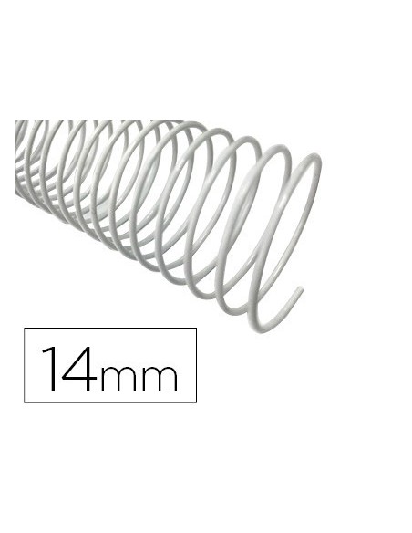 ESPIRAL METALICO Q-CONNECT BLANCO 64 5:1 14 MM 1MM CAJA DE 100 UNIDADES
