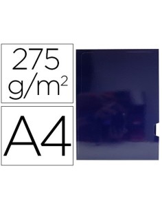 SUBCARPETA CARTULINA GIO PLASTIFICADA PRESENTACION 2 SOLAPAS DIN A4 AZUL 275G/M2