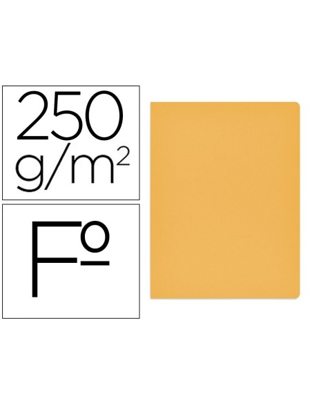 SUBCARPETA CARTULINA GIO SIMPLE INTENSO FOLIO AMARILLO 250G/M2