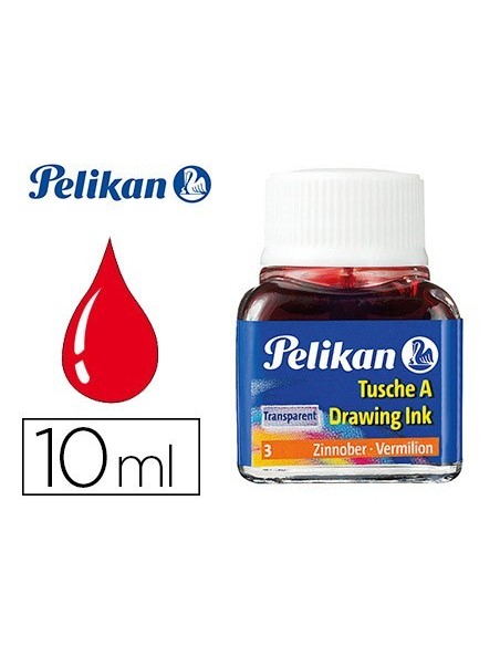 TINTA CHINA PELIKAN BERMELLON BOTE DE 10 ML
