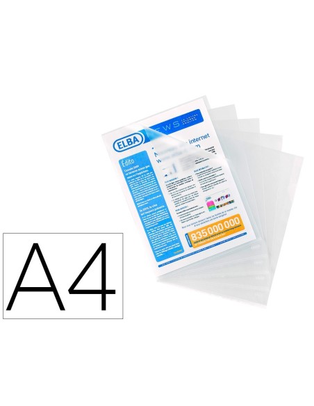 CARPETA DOSSIER UÑERO ELBA STANDARD FOLIO PLASTICO 140 MC PIEL NARANJA CAJA DE 100 UNIDADES