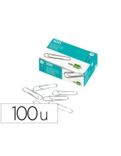 CLIPS LIDERPAPEL N.2 LABIADOS 33 MM CAJA DE 100 UNIDADES