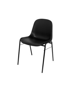 SILLA APILABLE PYC ESTRUCTURA METAL ASIENTO Y RESPALDO PVC ERGONOMICA 770X450X420 MM NEGRA