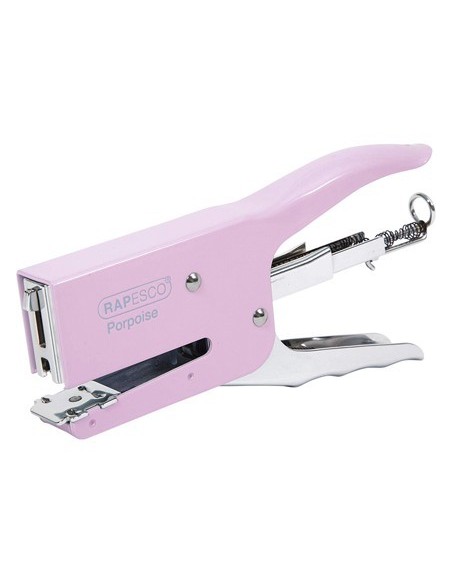 GRAPADORA RAPESCO TENAZA PORPOISE CAPACIDAD 40 HOJAS USA GRAPAS 24/6-8 Y 26/6-8 COLOR ROSA