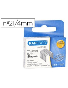 GRAPAS RAPESCO GALVANIZADA 21/4 TIPO 6/4 CAJA DE 2000 UNIDADES