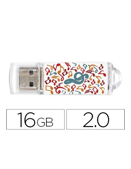 MEMORIA USB TECHONETECH FLASH DRIVE 16 GB 2.0 MUSIC DREAM