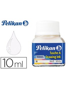 TINTA CHINA PELIKAN BLANCO BOTE DE 10 ML