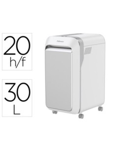 DESTRUCTORA DE DOCUMENTOS FELLOWES LX221 CAPACIDAD DE CORTE 20H SEGURIDAD P5 CLIPS GRAPAS Y TARJETAS 30L BLANCA