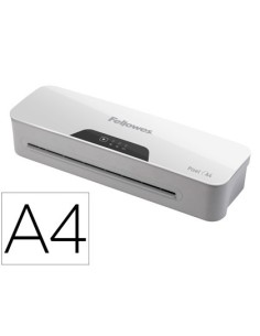 PLASTIFICADORA FELLOWES PIXEL A4 2 RODILLOS SISTEMA ANTIATASCO APAGADO AUTOMATICO HASTA 125 MC