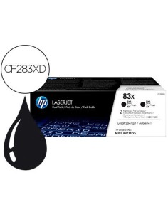 TONER HP LASERJET PRO 83X M201 MFP M225 NEGRO PACK DE 2 UNIDADES 2200 PAGINAS