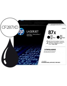 TONER HP LASERJET 87X ENTERPRISE M506 MFP M527 PRO M501 NEGRO PACK DE 2 UNIDADES 18000 PAGINAS