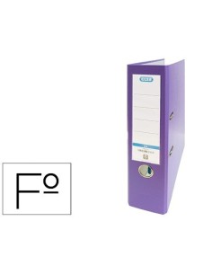 ARCHIVADOR DE PALANCA ELBA CARTON FORRADO PVC CON RADO TOP FOLIO LOMO 80 MM VIOLETA