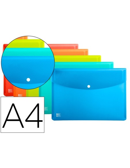 CARPETA OXFORD URBAN DOSSIER BROCHE POLIPROPILENO DIN A4 PACK DE 5 COLORES SURTIDOS
