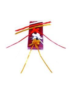 CINTA PARA HACER LAZOS PLATA 130 CM X 31 MM UNIDAD