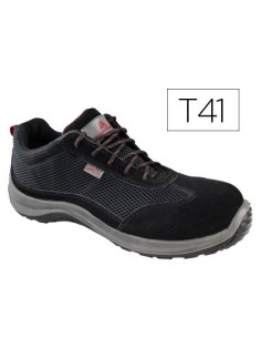 ZAPATOS DE SEGURIDAD DELTAPLUS ASTI PIEL DE SERRAJE AFELPADO SUELA DE COMPOSITE NEGRO TALLA 41