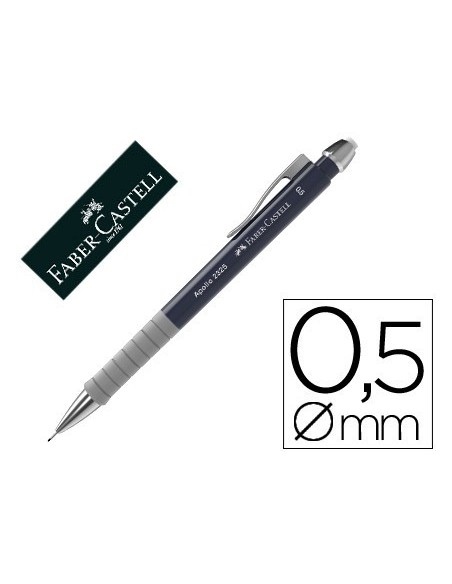 PORTAMINAS FABER CASTELL 0,5 MM APOLLO RETRACTIL COLOR AZUL OSCURO