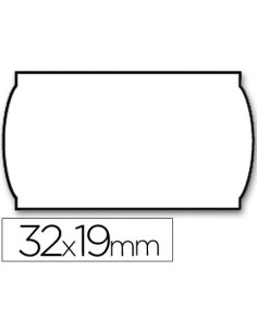 ETIQUETAS METO ONDULADAS 32 X 19 MM LISA BL. ADH -ROLLO 1000 ETIQUETAS