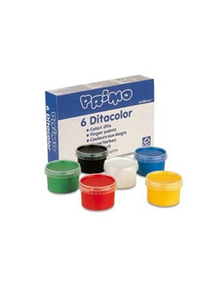 PINTURA DE DEDOS PRIMO 250 G CAJA DE 6 UNIDADES COLORES SURTIDOS