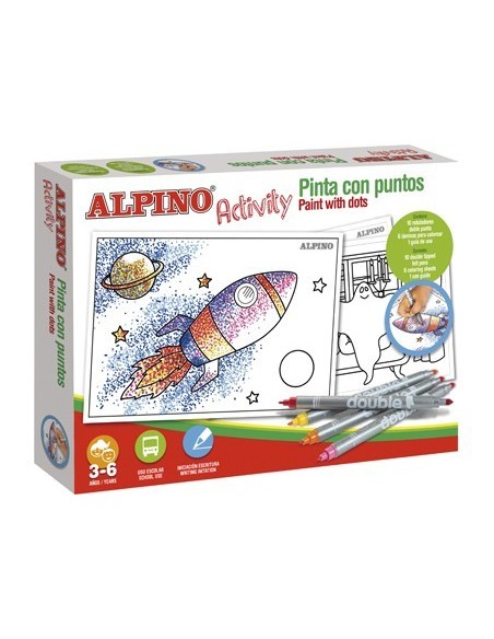 JUEGO ALPINO DIDACTICO ACTIVITY PINTA CON PUNTOS