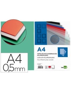 TAPA ENCUADERNACION LIDERPAPEL POLIPROPILENO A4 0.5 MM VERDE TRANSLUCIDO PAQUETE DE 100 UNIDADES