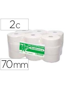 PAPEL HIGIENICO BIZNAGA JUMBO 2 CAPAS CELULOSA BLANCA MANDRIL 70 MM PARA DISPENSADORKF16756