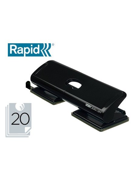 TALADRADOR RAPID FASHION FC20/4 METALICO COLOR NEGRO 4 TALADROS CAPACIDAD 20 HOJAS