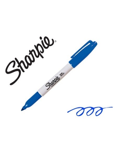 ROTULADOR SHARPIE PERMANENTE PUNTA FINA AZUL