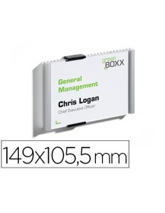 IDENTIFICADOR PORTANOMBRE DURABLE ALUMINIO PLACA ACRILICA ANTIRREFLENTANTE PARA PUERTAS 149X105,5 MM