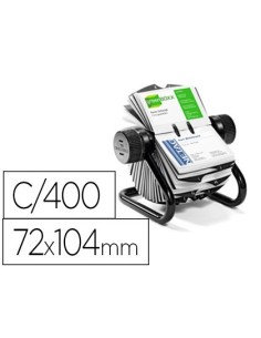 TARJETERO DURACLIP VISIFIX ROTATORIO 200 FUNDAS PARA 400 TARJETAS 72X104 MM INCLUYE SEPARADOR AZ