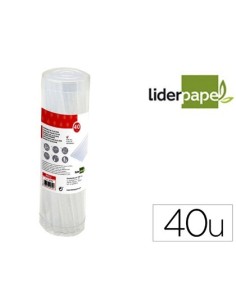 BARRA TERMOFUSIBLE LIDERPAPEL DE 7 MM DE DIAMETRO X 200 MM DE ALTO BOTE DE 40 UNIDADES