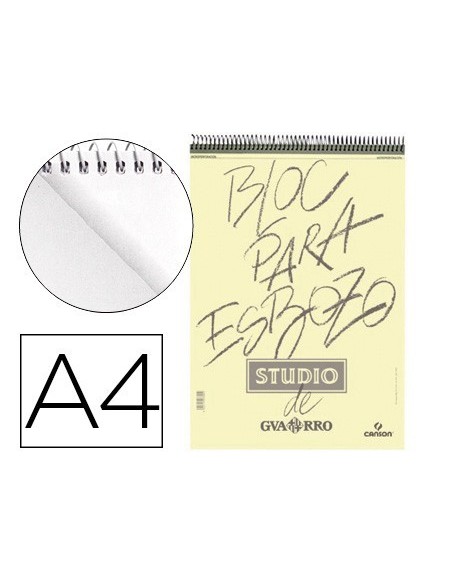 BLOC DIBUJO ESBOZO CANSON DIN A4 MICROPERFORADO 21X29,7 CM 100 HOJAS GRANO FINO 90 GR