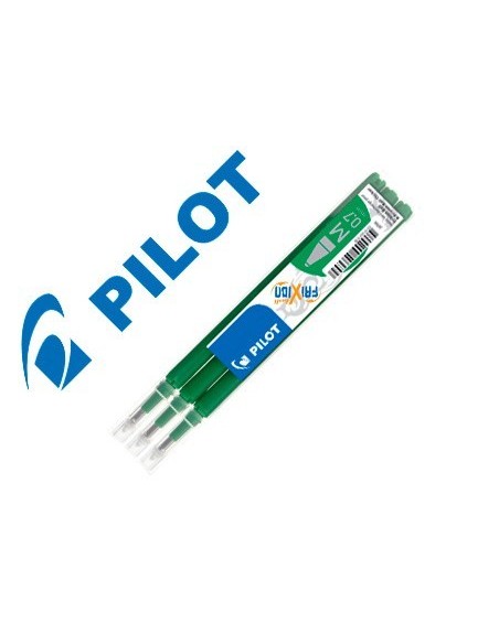 RECAMBIO BOLIGRAFO PILOT FRIXION BALL VERDE CAJA DE 3 UNIDADES