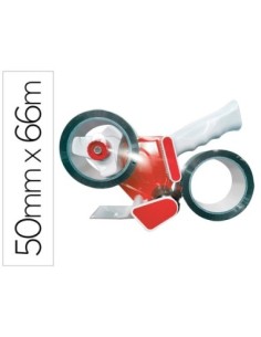 PORTARROLLO Q-CONNECT PARA EMBALAJE PARA CINTAS DE 66MT X 50MM INCLUYE 2 ROLLOS CINTA MARRON