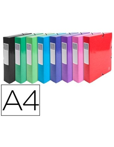 CARPETA DE PROYECTO EXACOMPTA IDERAMA CARTON LUSTRADO PLASTIFICADO DIN A4 LOMO 60 MM COLORES SURTIDOS