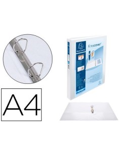 CARPETA EXACOMPTA CANGURO 2 ANILLAS 30 MM DIN A4+ CARTON FORRADO POLIPROPILENO PERSONALIZABLE 3 BOLSILLOS