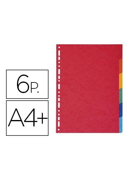 SEPARADORES EXACOMPTA CARTULINA BRILLO JUEGO DE 6 SEPARADORES DIN A4+ MULTITALADRO
