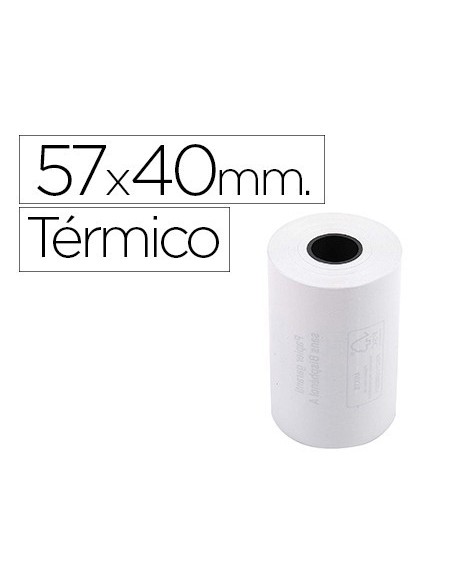 ROLLO SUMADORA EXACOMPTA TERMICO 57 MM X 40 MM 55 G/M2 SIN BISFENOL A