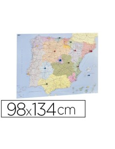 MAPA MURAL FAIBO ESPAÑA Y PORTUGAL AUTONOMICO PLASTIFICIADO ENROLLADO 98X134 CM