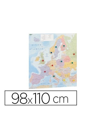 MAPA MURAL FAIBO EUROPA PLASTIFICADO ENROLLADO 110X98 CM