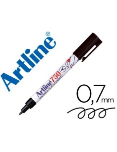 ROTULADOR ARTLINE MARCADOR PERMANENTE EK-750 PARA ROPA PUNTA REDONDA 0,7 MM NEGRO PRESENTADO EN EXPOSITOR