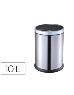 PAPELERA METALICA Q-CONNECT CON SENSOR AUTOMATICO CAPACIDAD 10 LITROS