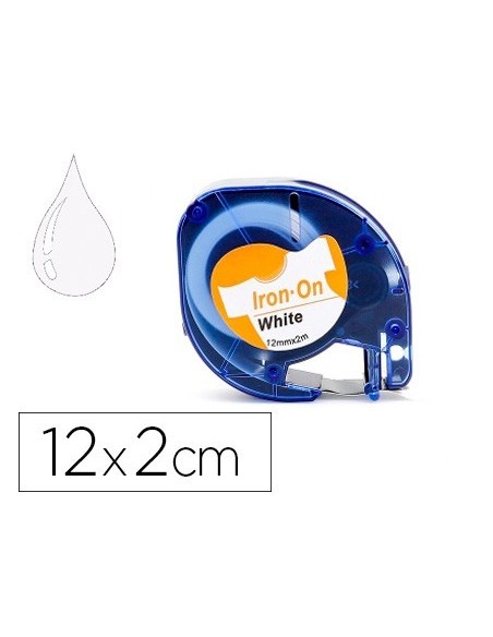 CINTA Q-CONNECT 12MM X 2MT NEGRO-BLANCO PARA ROPA PARA MAQUINA LETRATAG