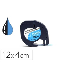 CINTA Q-CONNECT 12MM X 4MT NEGRO-ULTRA AZUL PARA MAQUINA LETRATAG